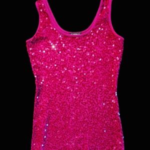 Express Pink Sequin Women's Top